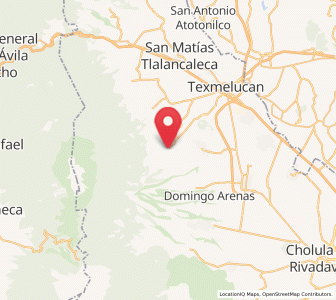 Map of San Agustín Atzompa, Puebla