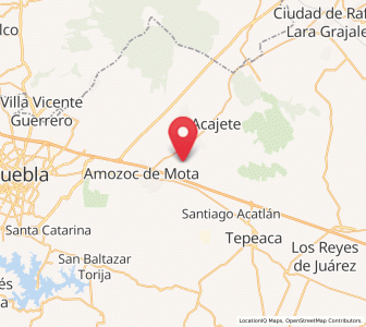 Map of San Agustín Tlaxco, Puebla