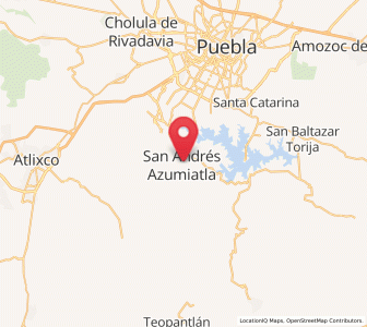 Map of San Andrés Azumiatla, Puebla