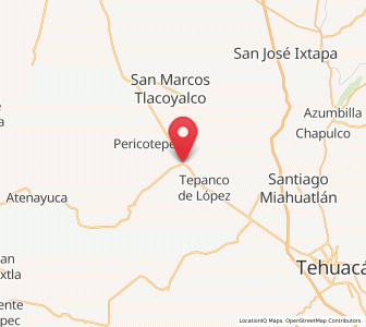 Map of San Andrés Cacaloapan, Puebla