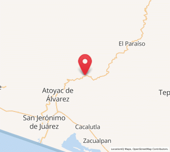 Map of San Andrés de la Cruz, Guerrero