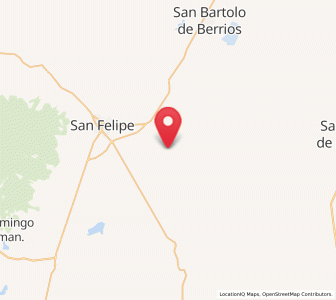Map of San Andrés del Cubo, Guanajuato