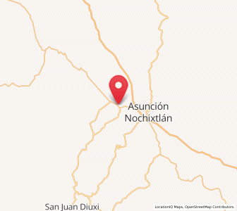 Map of San Andrés Sinaxtla, Oaxaca