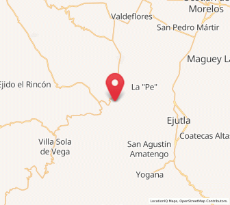 Map of San Andrés Zabache, Oaxaca