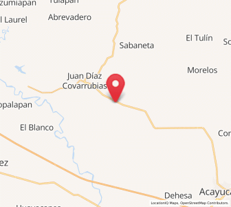 Map of San Ángel, Veracruz