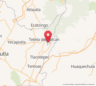 Map of San Antonio Alpanocan, Puebla