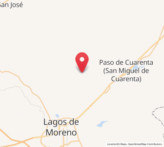 Map of San Antonio de Buenavista, Jalisco