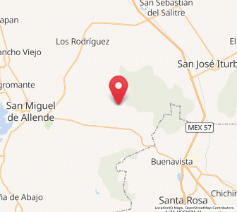 Map of San Antonio del Varal, Guanajuato