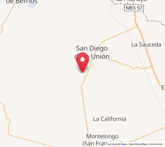 Map of San Antonio, Guanajuato