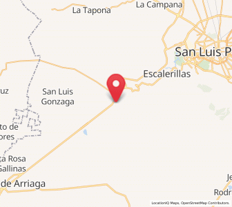 Map of San Antonio, San Luis Potosí