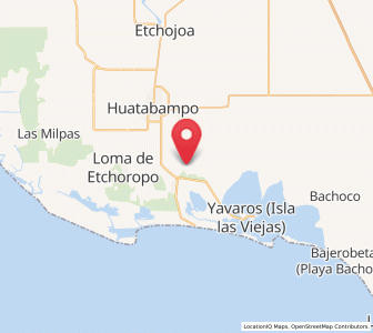 Map of San Antonio, Sonora