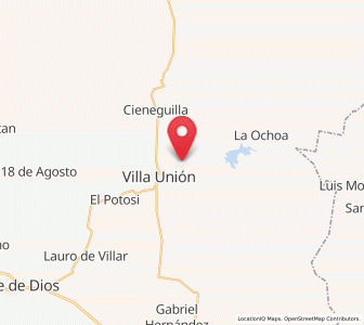 Map of San Atenógenes (La Villita), Durango