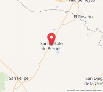 Map of San Bartolo de Berrios, Guanajuato