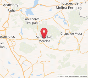 Map of San Bartolo Morelos, México