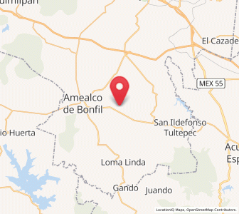 Map of San Bartolomé del Pino, Querétaro