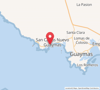Map of San Carlos, Sonora
