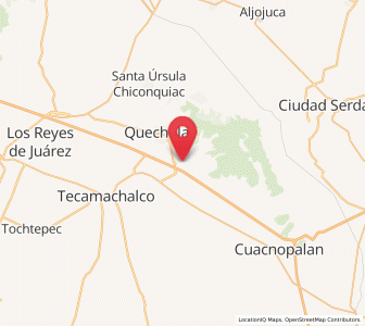 Map of San Cayetano, Puebla