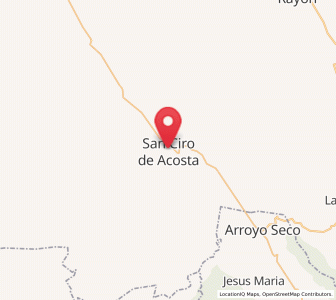 Map of San Ciro de Acosta, San Luis Potosí