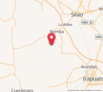 Map of San Clemente, Guanajuato
