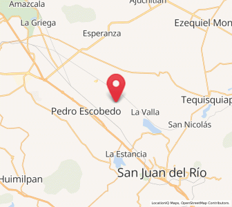 Map of San Clemente, Querétaro