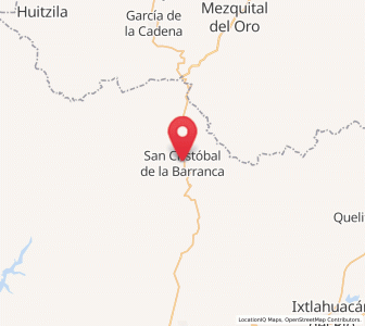 Map of San Cristóbal de la Barranca, Jalisco