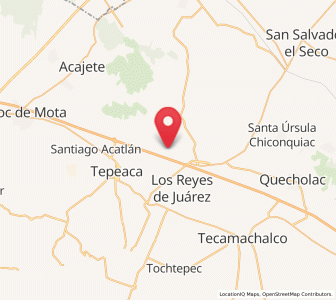 Map of San Cristóbal los Nava, Puebla