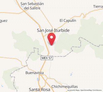 Map of San Diego de las Trasquilas, Guanajuato