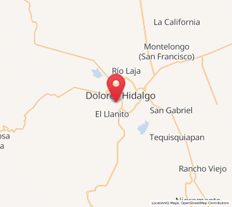 Map of San Diego del Llanito, Guanajuato