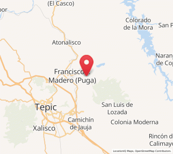 Map of San Fernando, Nayarit