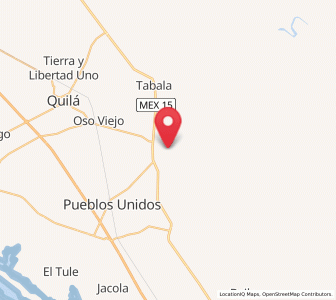 Map of San Francisco de Tacuichamona, Sinaloa