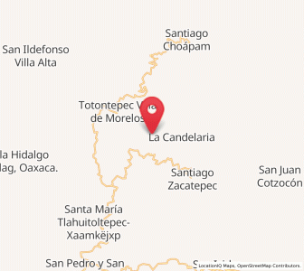 Map of San Francisco Jayacaxtepec, Oaxaca