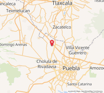 Map of San Francisco Ocotlán, Puebla