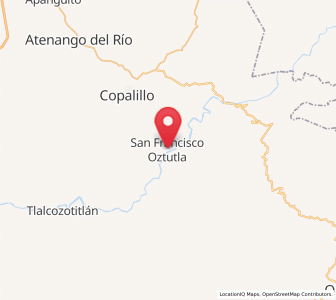 Map of San Francisco Oxtutla, Guerrero