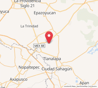 Map of San Gabriel Azteca, Hidalgo