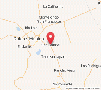 Map of San Gabriel, Guanajuato