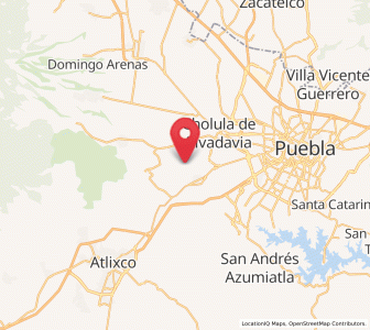 Map of San Gregorio Atzompa, Puebla