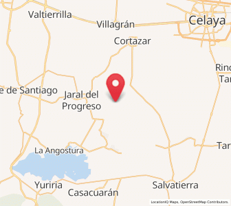Map of San Isidro Culiacán, Guanajuato