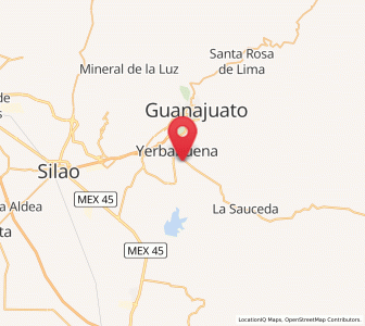 Map of San Isidro, Guanajuato