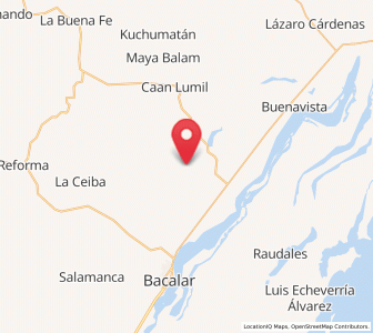 Map of San Isidro la Laguna, Quintana Roo