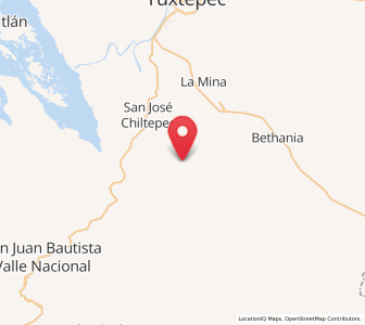 Map of San Isidro Naranjal, Oaxaca