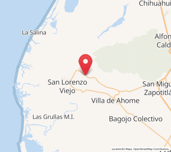 Map of San Isidro, Sinaloa