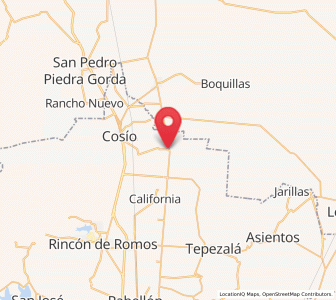 Map of San Jacinto, Aguascalientes