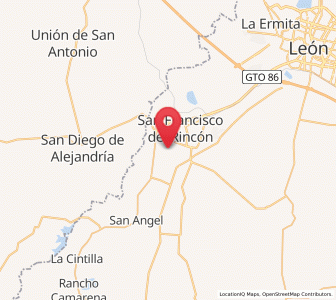 Map of San Jerónimo, Guanajuato