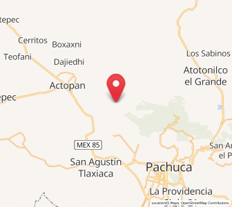 Map of San Jerónimo, Hidalgo