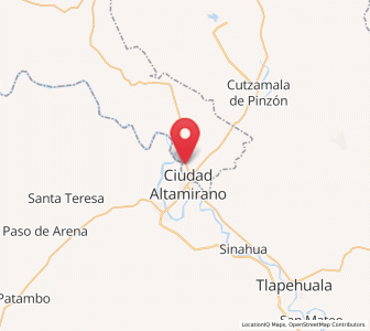 Map of San Jerónimo, Michoacán