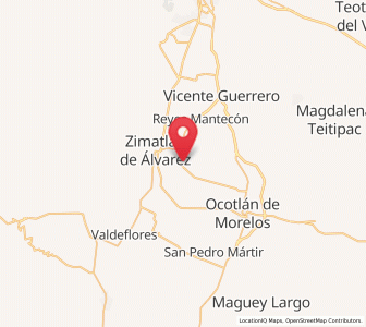 Map of San Jerónimo Zegache, Oaxaca