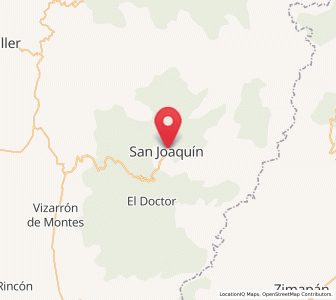 Map of San Joaquín, Querétaro