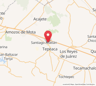 Map of San José Carpinteros, Puebla