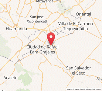 Map of San José Chiapa, Puebla
