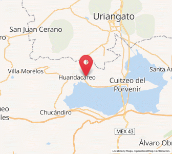 Map of San José Cuaro, Michoacán